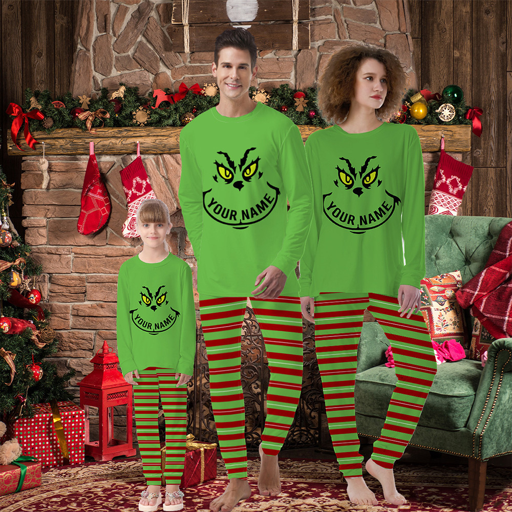 Personalized Grinch Pajamas For Family PANPAJ0011