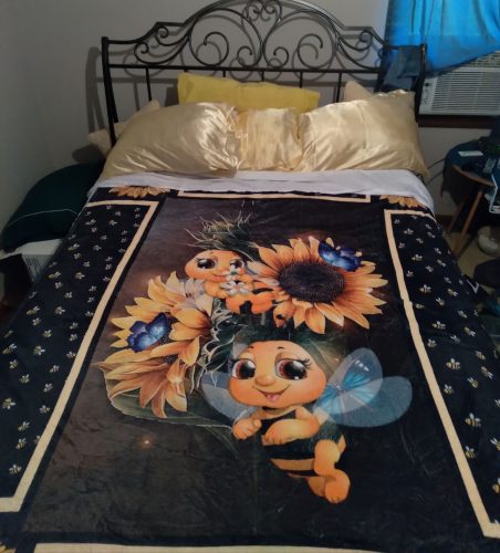 To My Grandson If They Whisper To You Grandma Lion Fleece Blanket photo review