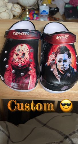 Black Horror Movies Halloween Crocs Classic Clogs Shoes PANCR0078 photo review