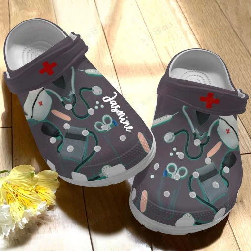 Personalized Nurse Crocs Classic Clogs Uniform Shoes PANCR0796
