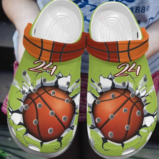 Personalized Basketball Breaking Wall Crocs Classic Clogs Shoes PANCR1007