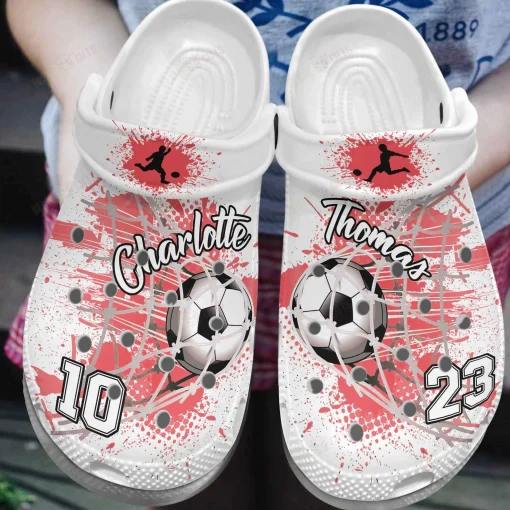 Soccer Personalized Watercolor Goalscoring Collection Crocs Classic Clogs Shoes PANCR0428